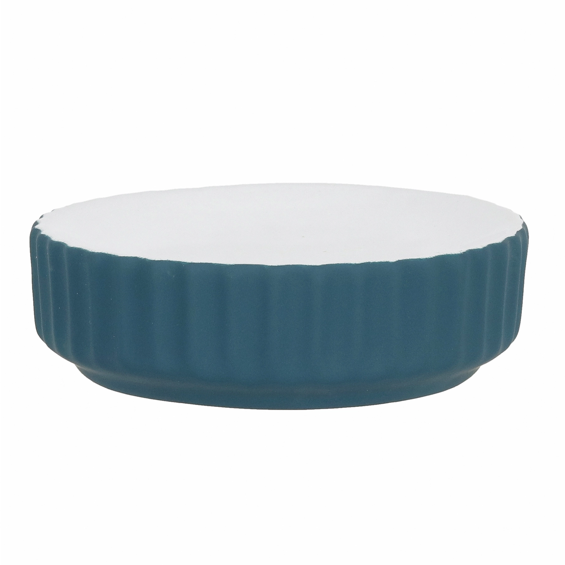 Saboneteira de Bancada Cerâmica Redonda Verde 11,5cmx41cm Oikos