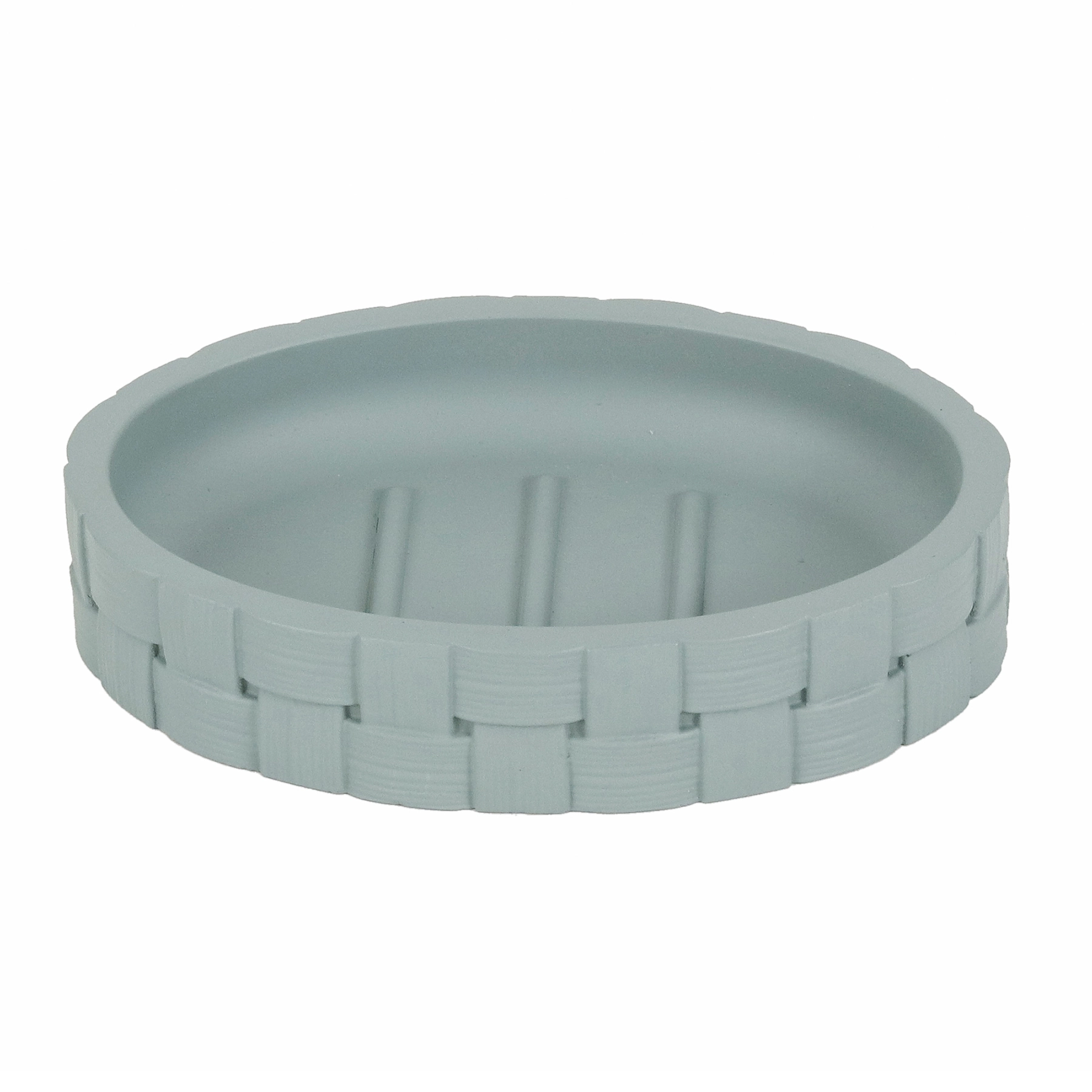 Saboneteira de Bancada Cerâmica Oval Verde Sálvia 12,5cmX8,7cm Oikos