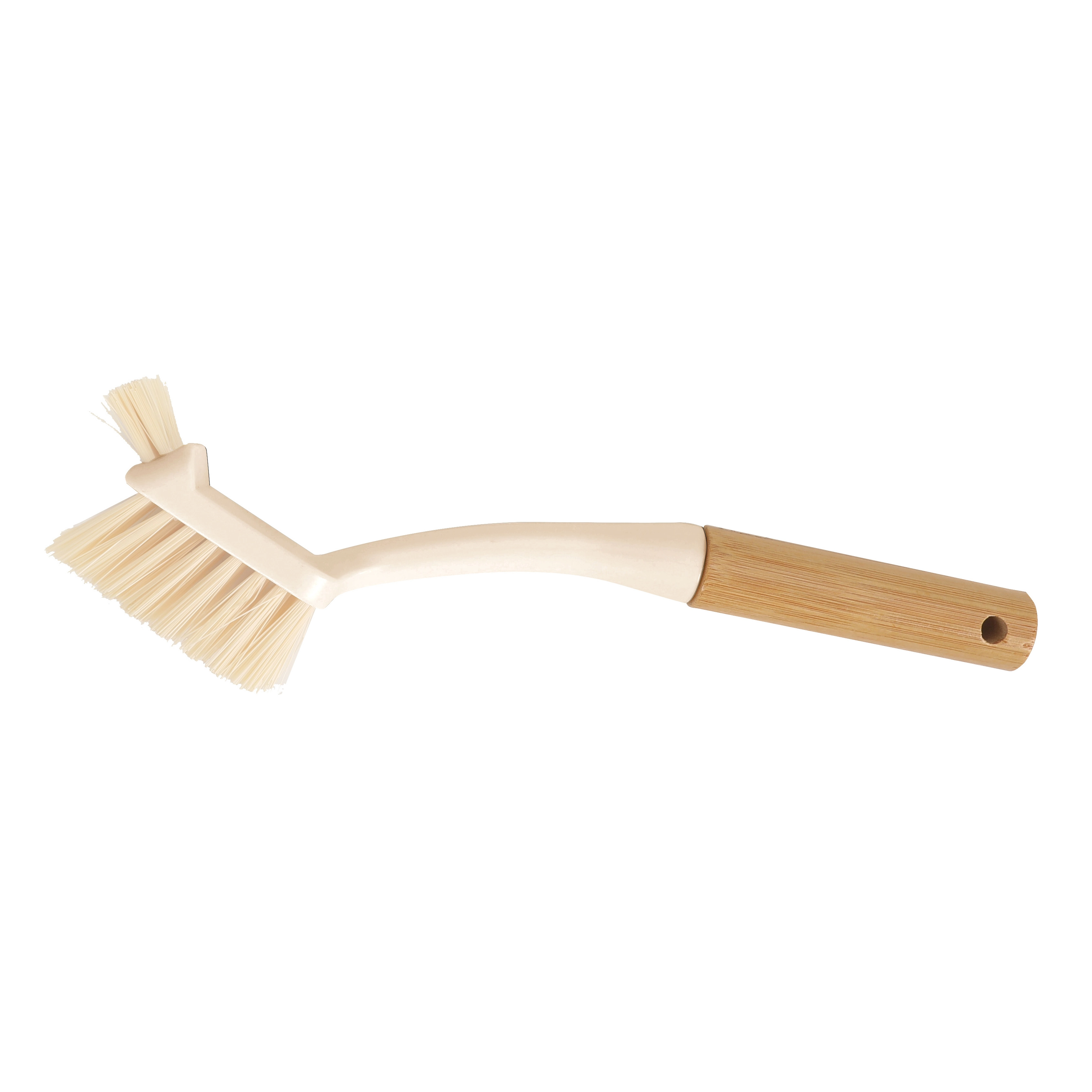 Escova De Limpeza Duo Com Cabo De Bambu Off White - Oikos