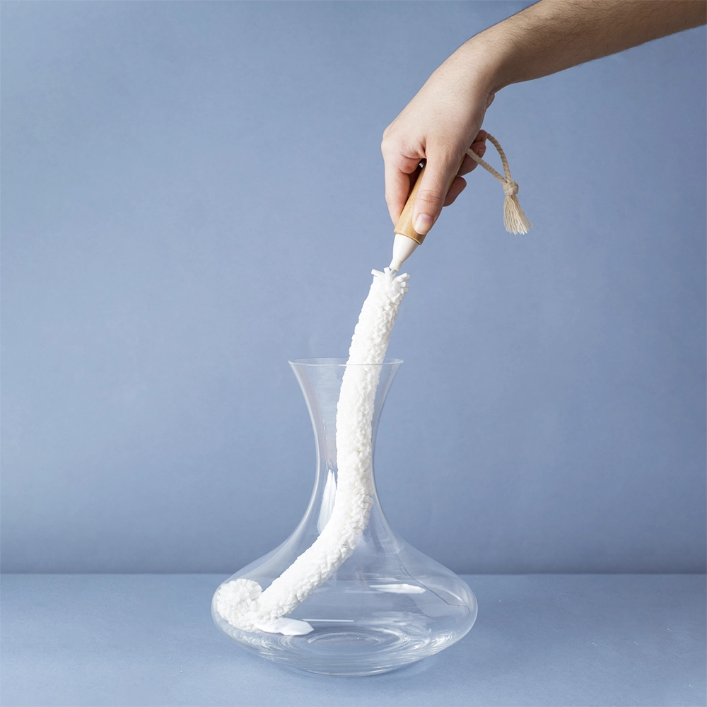 Escova De Bambu Oikos Flexível Para Limpeza De Jarras Off-white