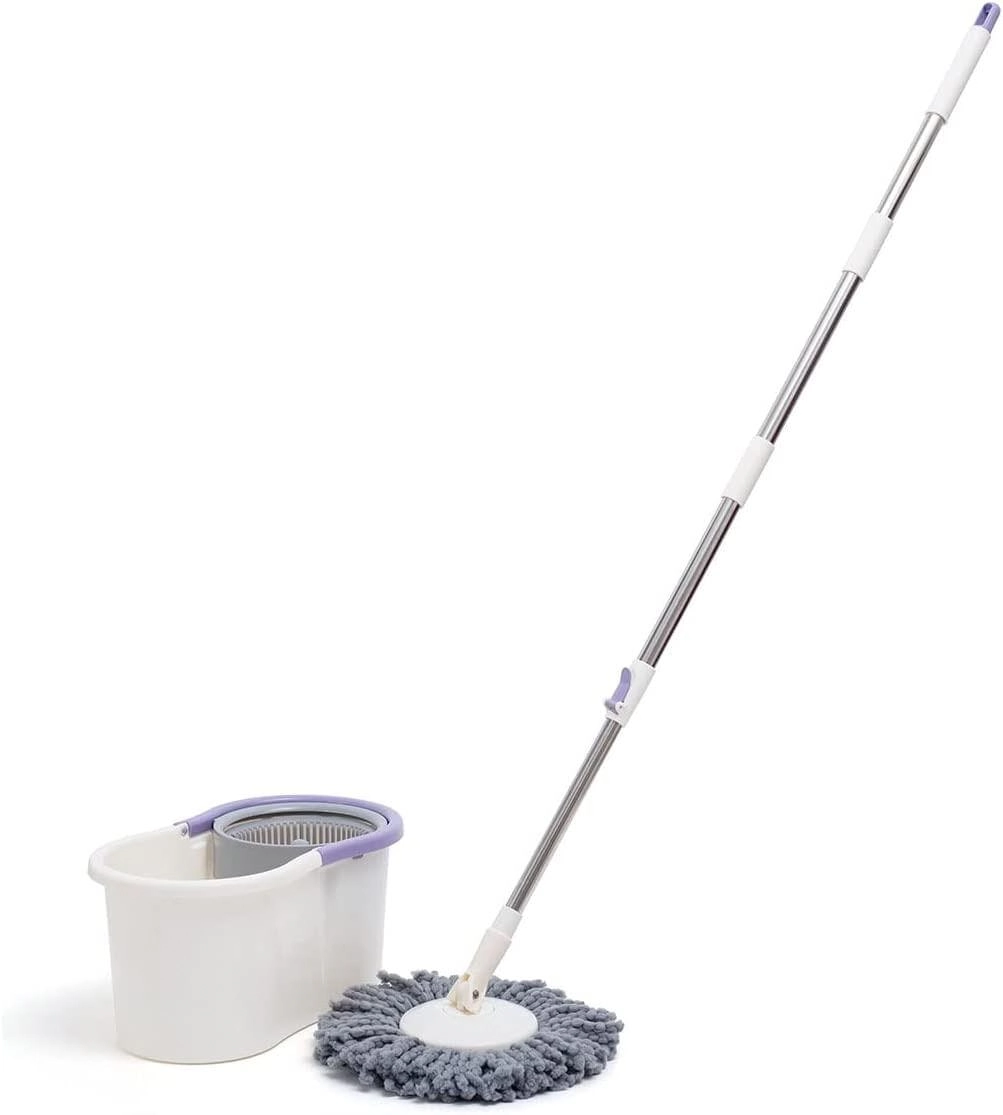 Mop Giratório Com Esfregão Microfibra Balde 8l - Simplo