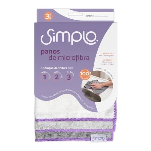 Pano Oikos Simplo Multiuso Cinza/lilas 3un