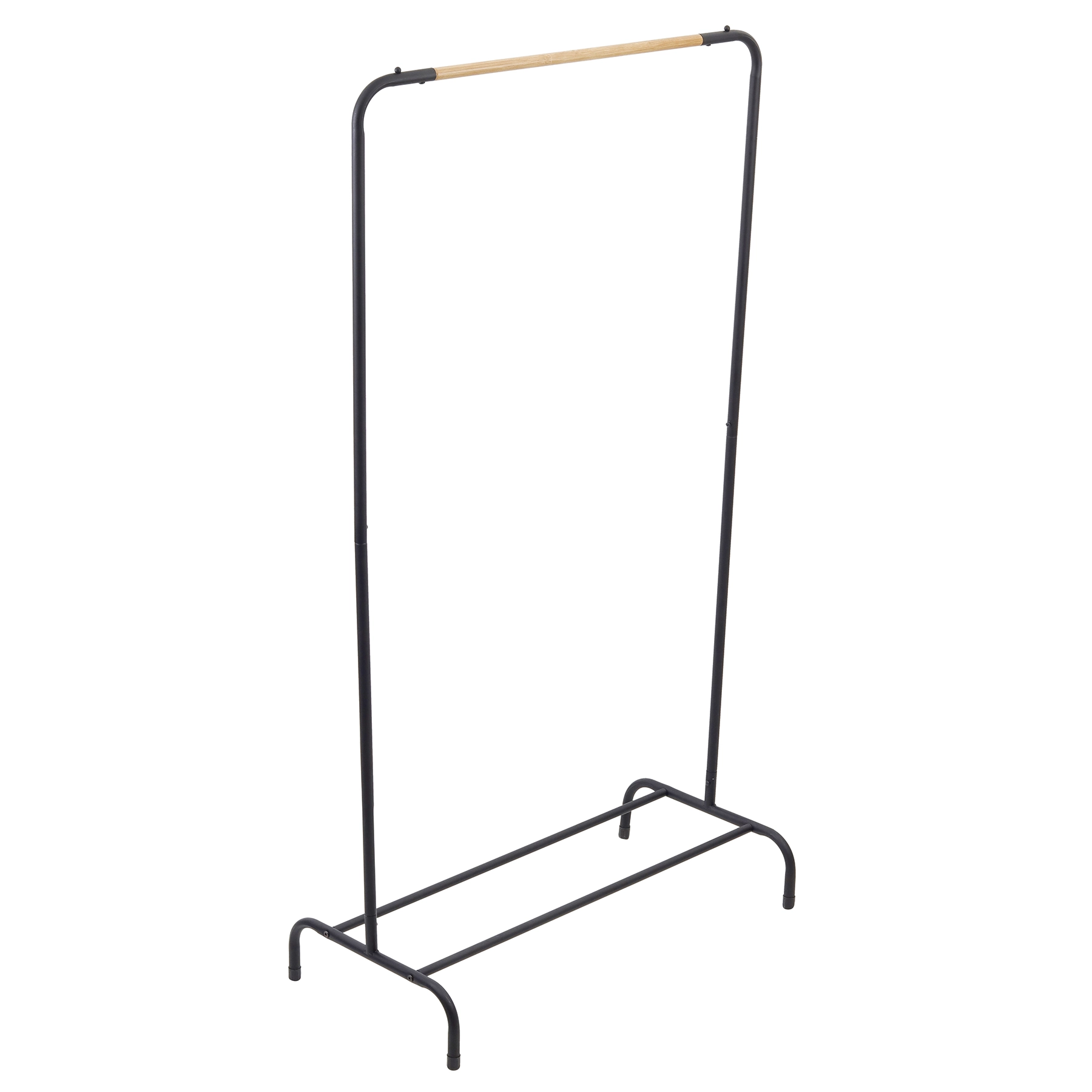 Arara De Metal Com Sapateira 80x148x40cm Preta Aço Oikos