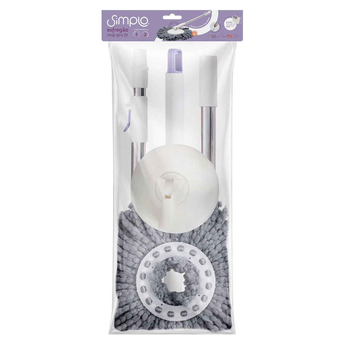 Cabo Para Mop Giro Fit - Simplo Branco