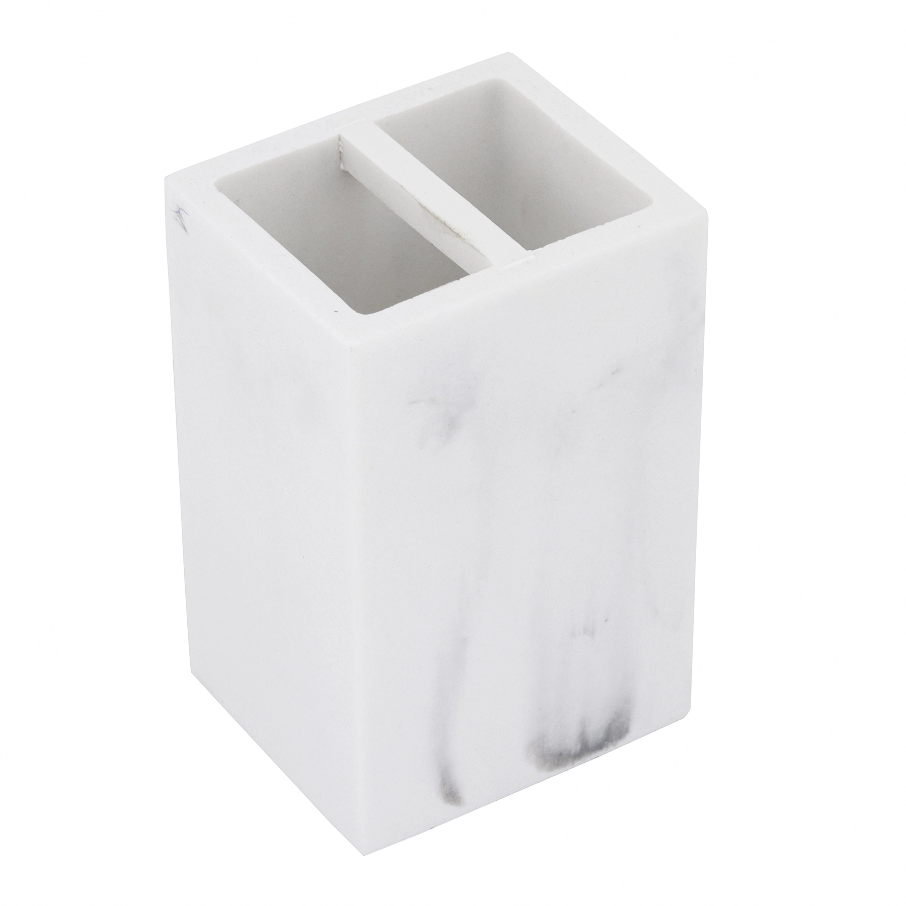 Porta Escova de Dente de Bancada para Banheiro Plástico Branco Paros Oikos