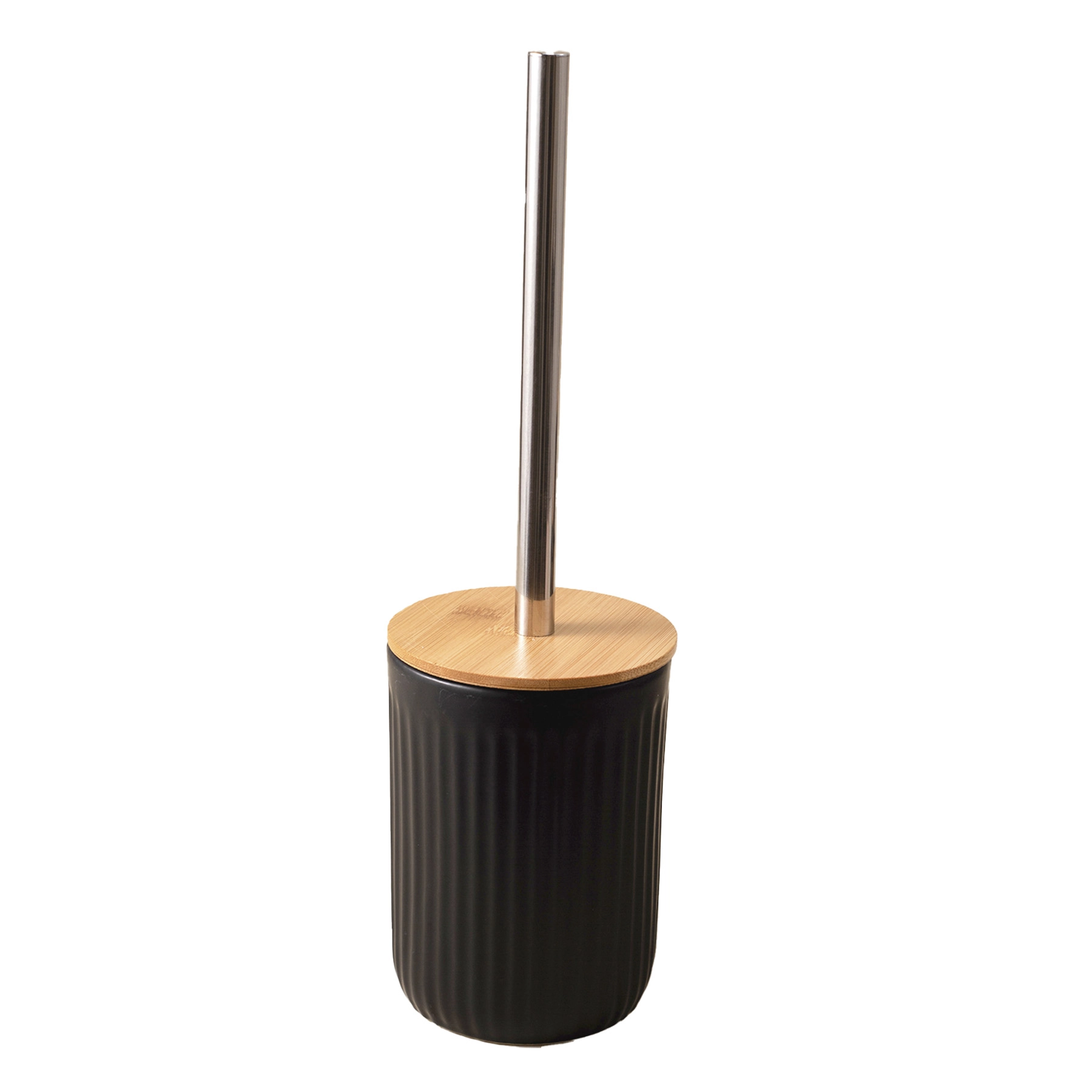Escova Sanitária Cerâmica com Bambu Preto Banheiro Oikos