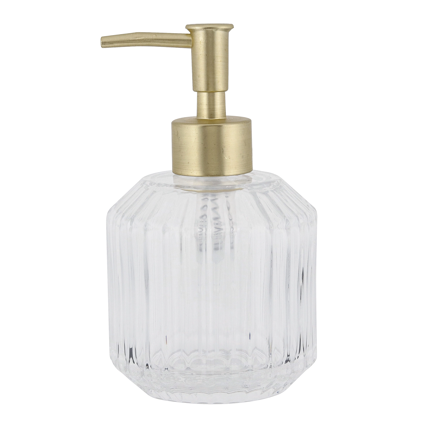 Porta Sabonete Líquido de Bancada para Banheiro 440ml Vidro Transparente Kos Oikos