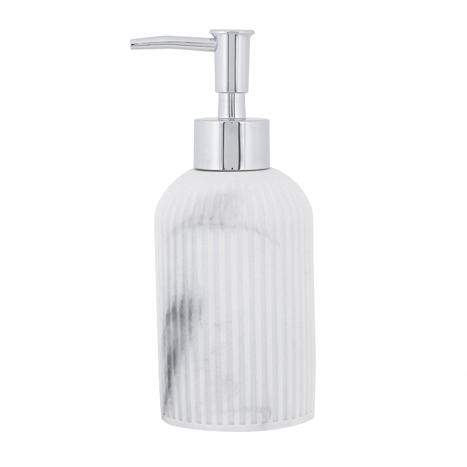 Porta Sabonete Líquido de Bancada para Banheiro 400ml Plástico Branco Samos Oikos