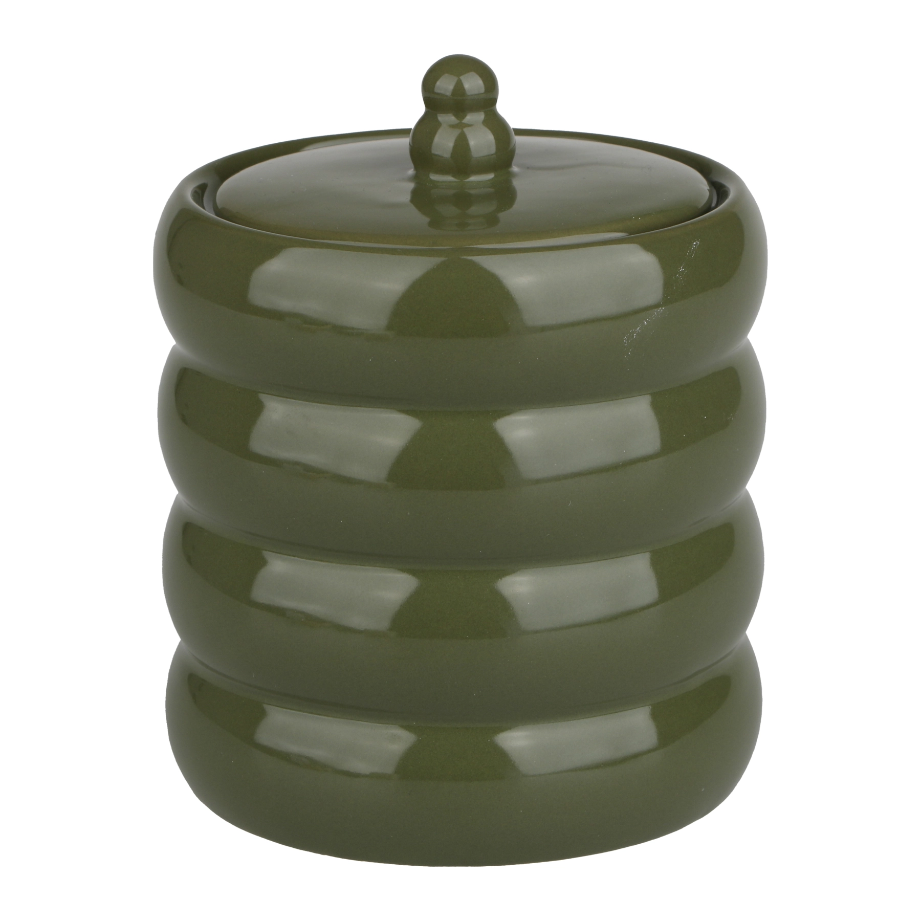 Porta Algodão para Banheiro Mármore Verde Escuro Gomos Oikos
