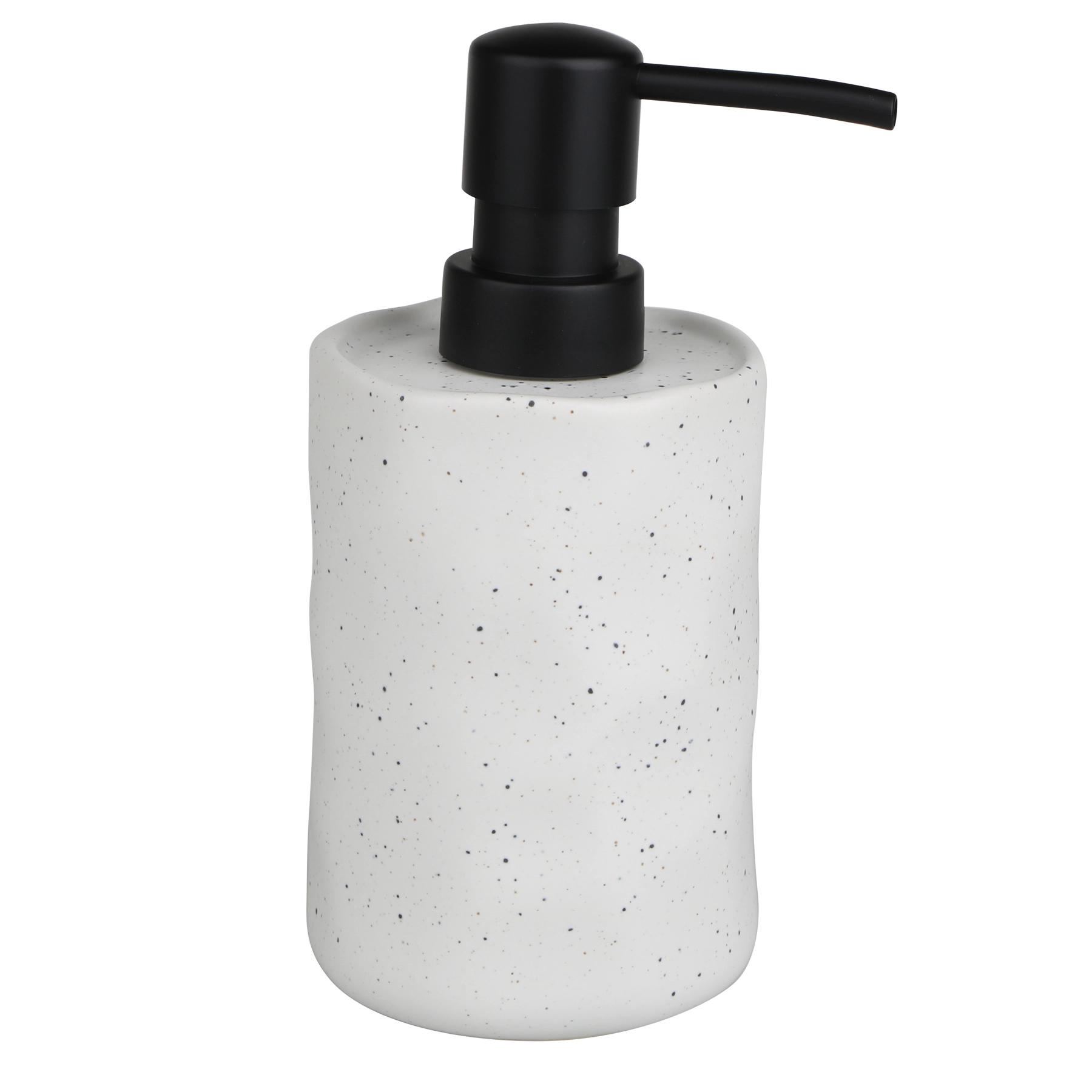 Porta Sabonete Líquido de Pia para Banheiro 500mL Cerâmica Branco Contorno Oikos