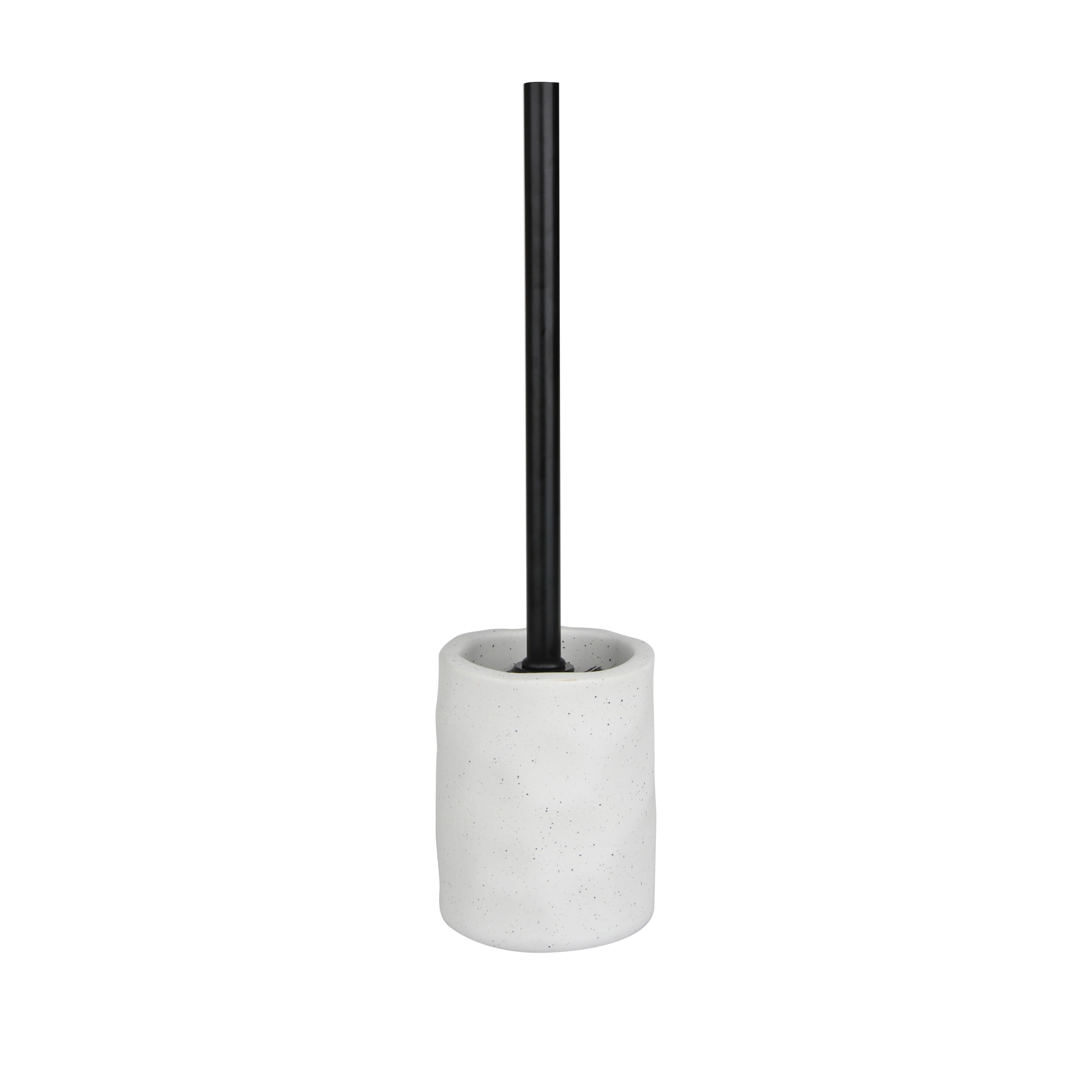 Escova Sanitária com Suporte Pedra Contorno Branco Oikos