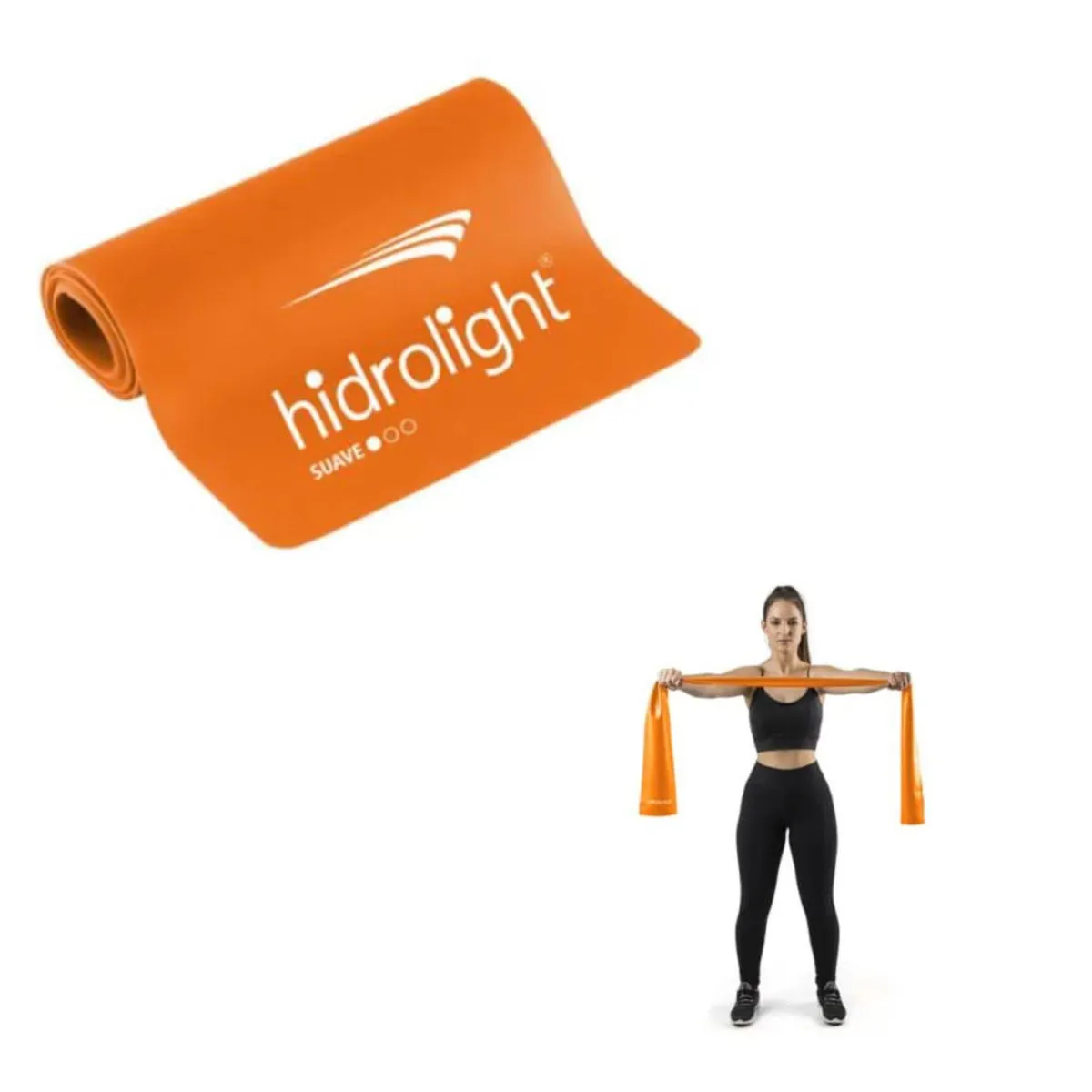 Faixa Elastica 1,5 Mts - Suave - Laranja - Hidrolight Suave