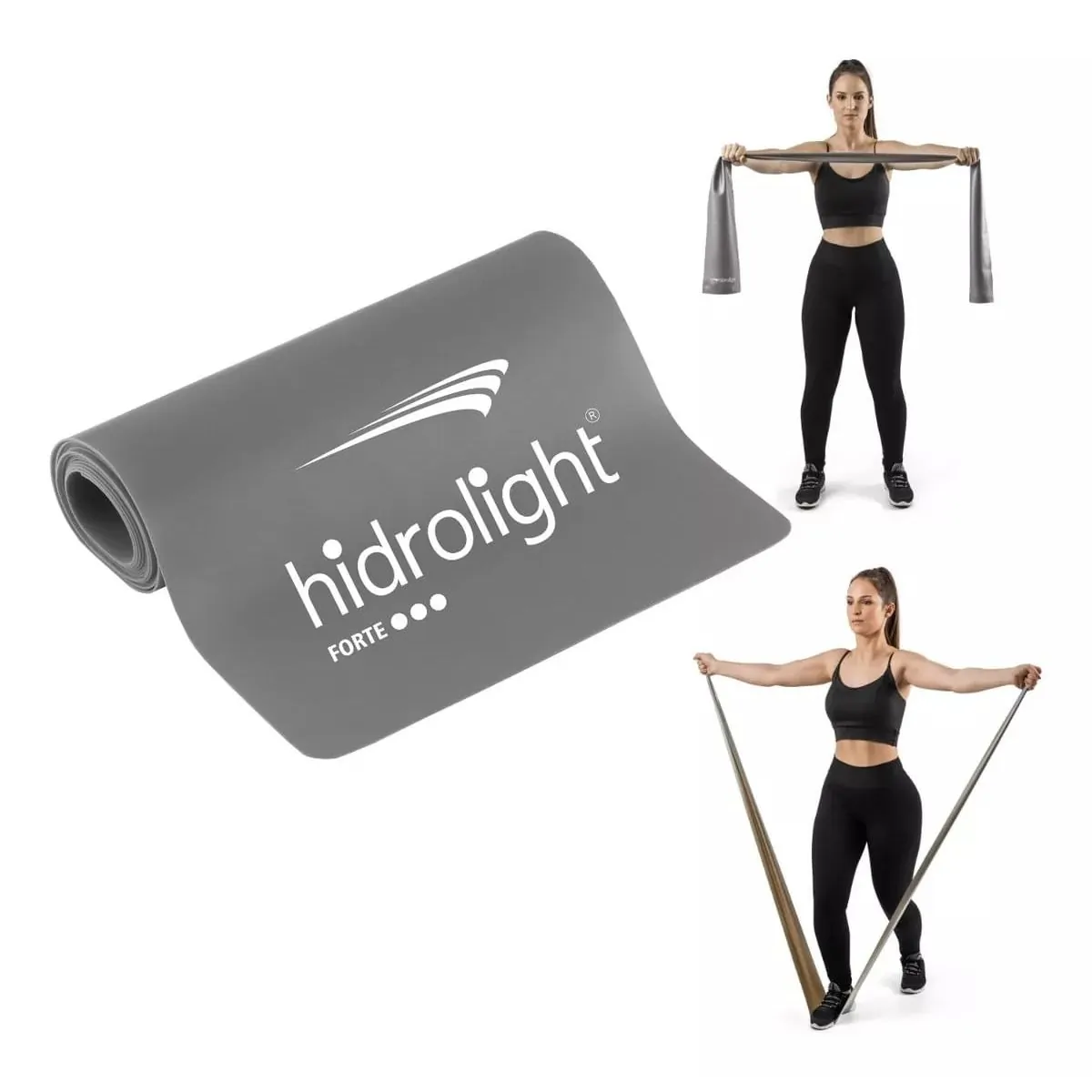 Faixa Elástica Hidrolight TPE Forte Cinza 1,5 metro