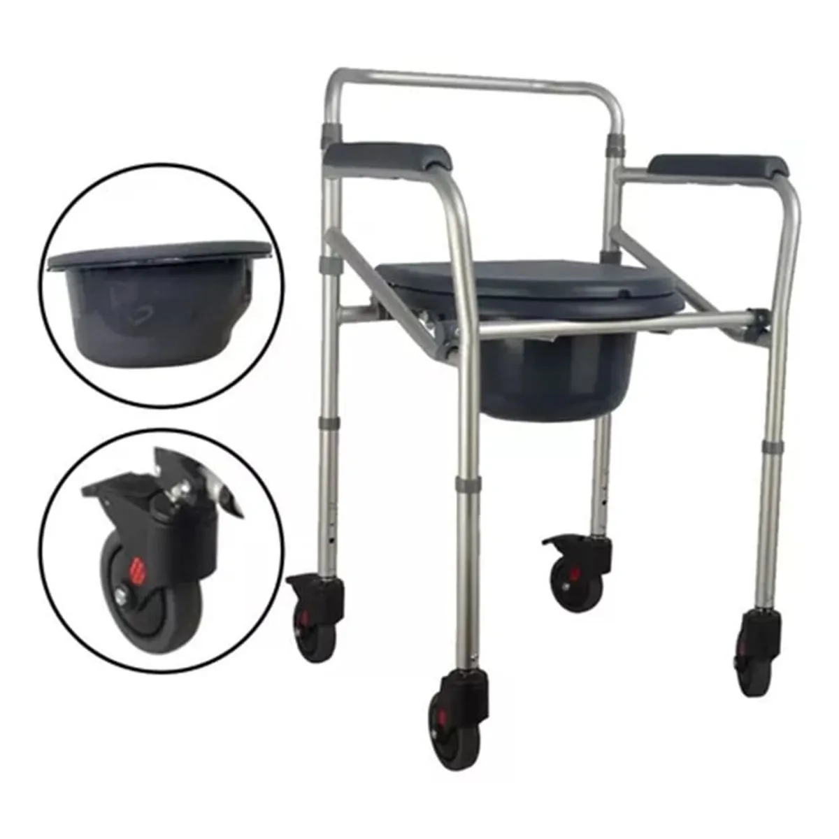 Cadeira de Banho Alumínio Desmontável 100kg Hidrolight SC100