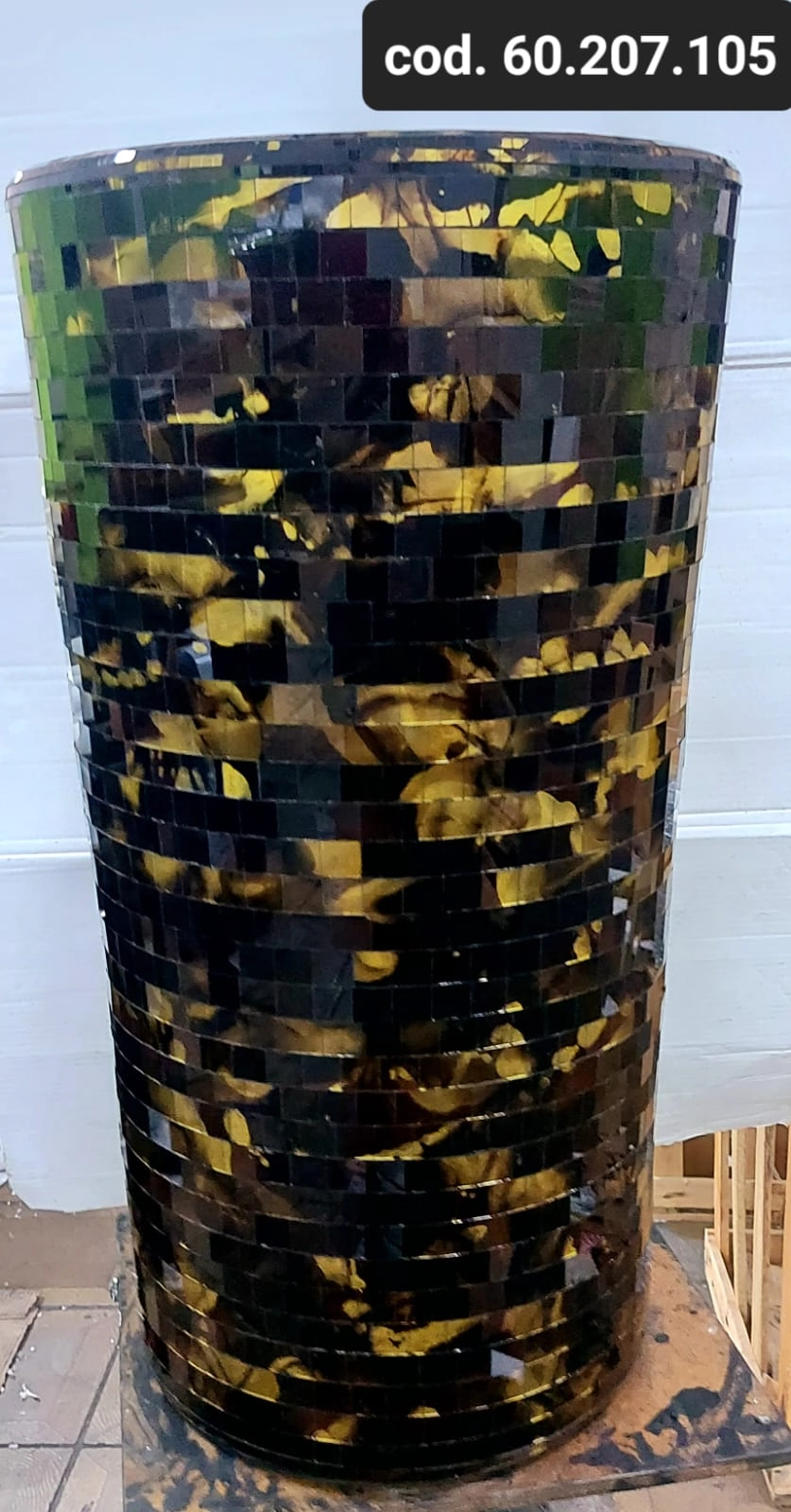 Vaso De Chao Cilindro G Cafe Dourado 60.207.105 Biju Espelhos