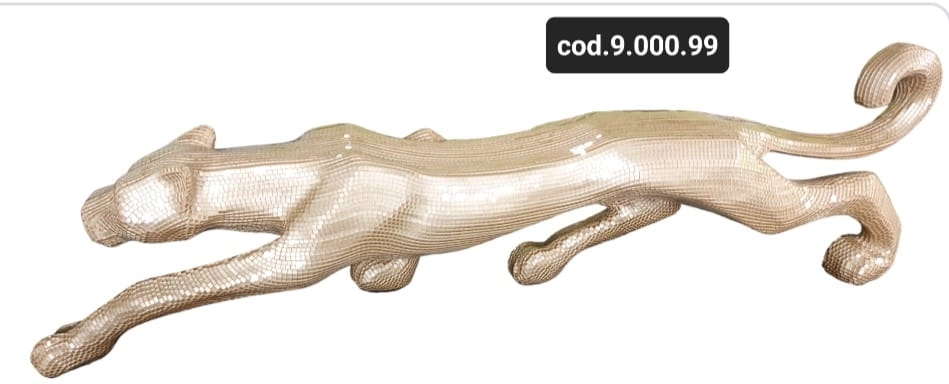 Pantera Decorativa Champanhe 9.000.99 Biju Espelhos
