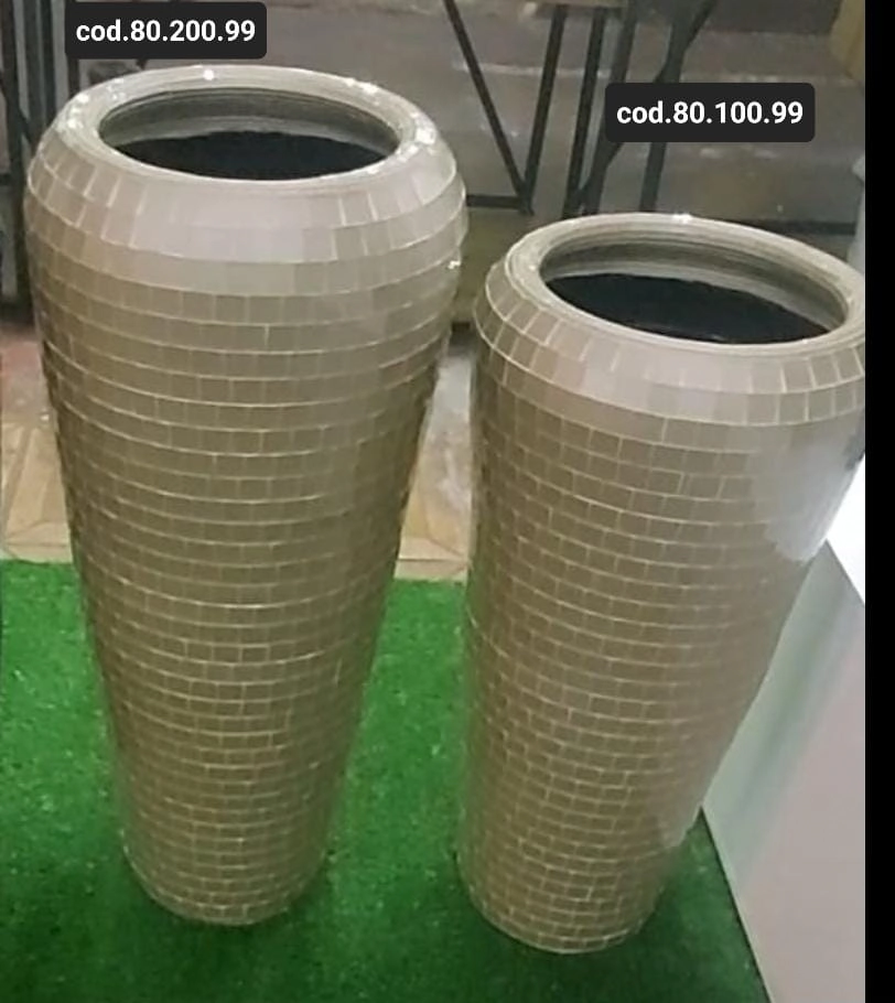 Vaso Chao Florenca Champanhe G 80.200.99 Biju Espelhos