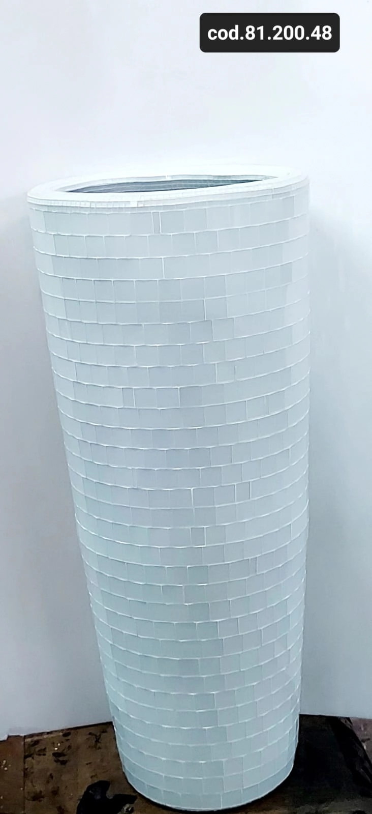 Vaso Chao Pilaozinho Bco G 81.200.48 Biju Espelhos