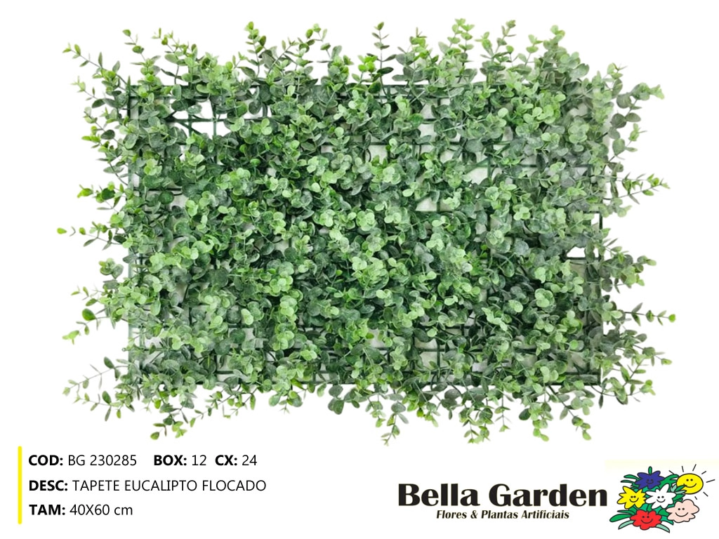 Tapete Eucalipto Flocado 40x60 Bg230285 Bella Flor