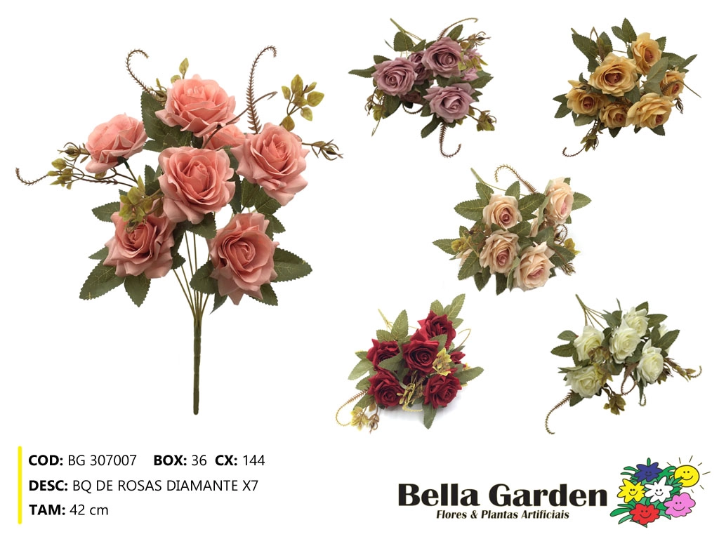 Bg 307007 Bq De Rosas Diamante X7...36/144