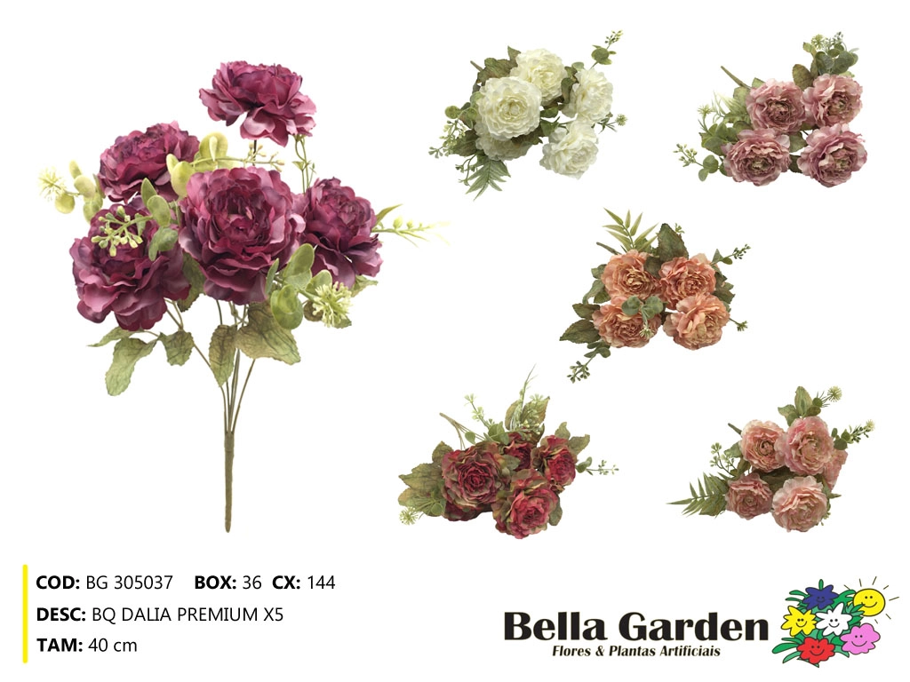 Buque Dalia Premium X5 Bg305037 Bella Flor