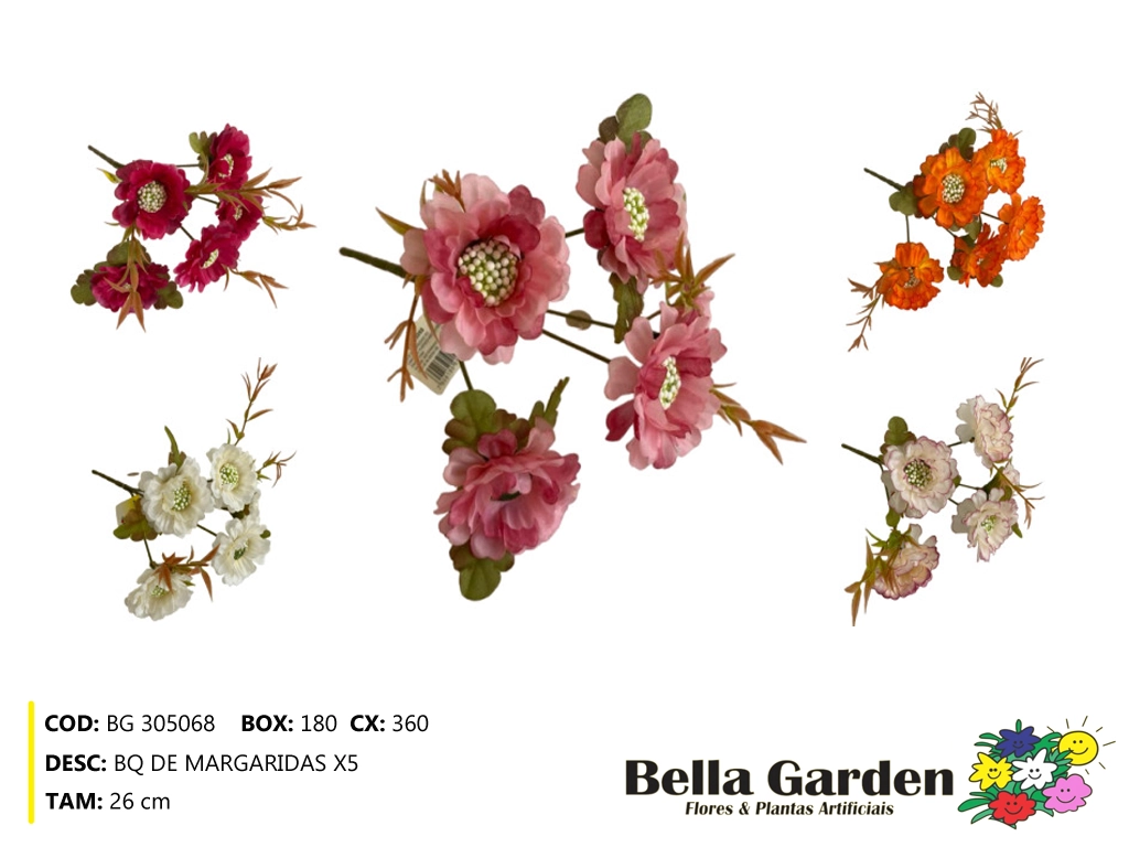 Buque Margaridas X5 Bg 305068 Bella Flor