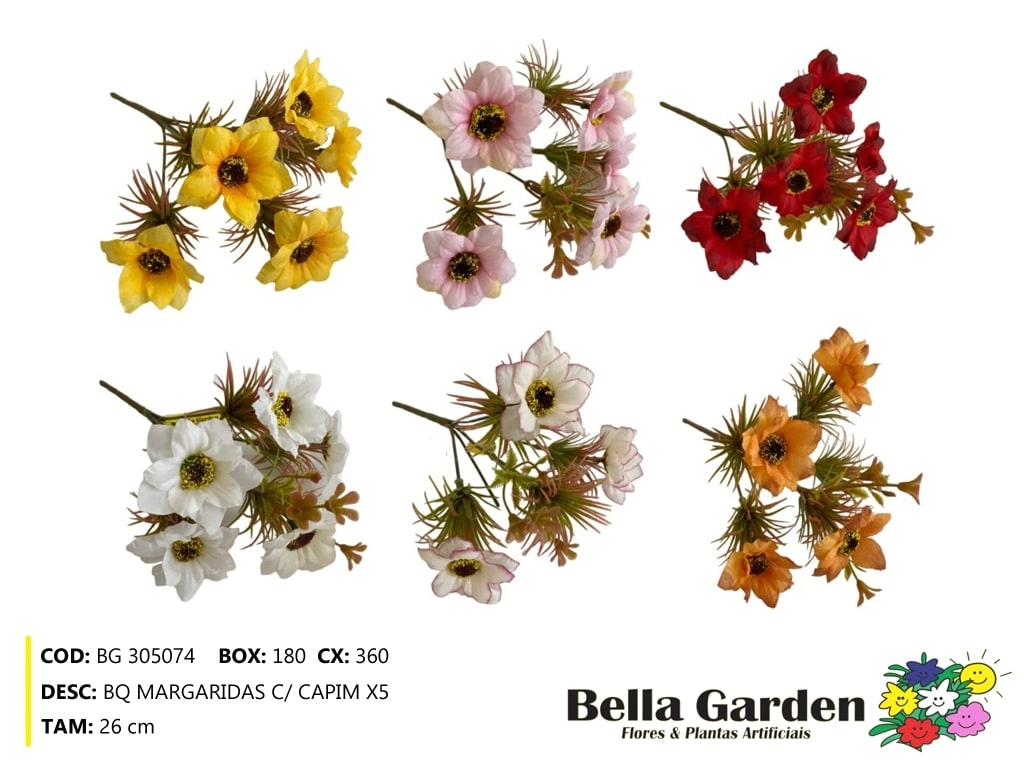 Buque Margarida Capim X5 Bg 305074 Bella Flor