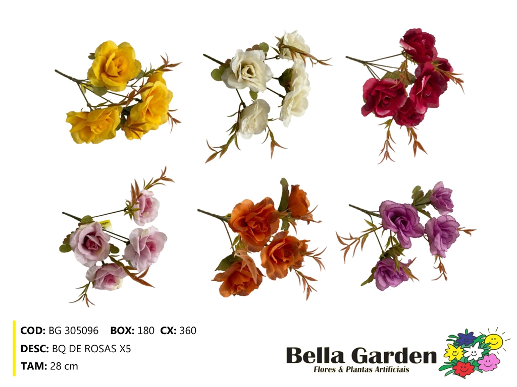 Buque Rosas Env X5 Bg 305096 Bella Flor