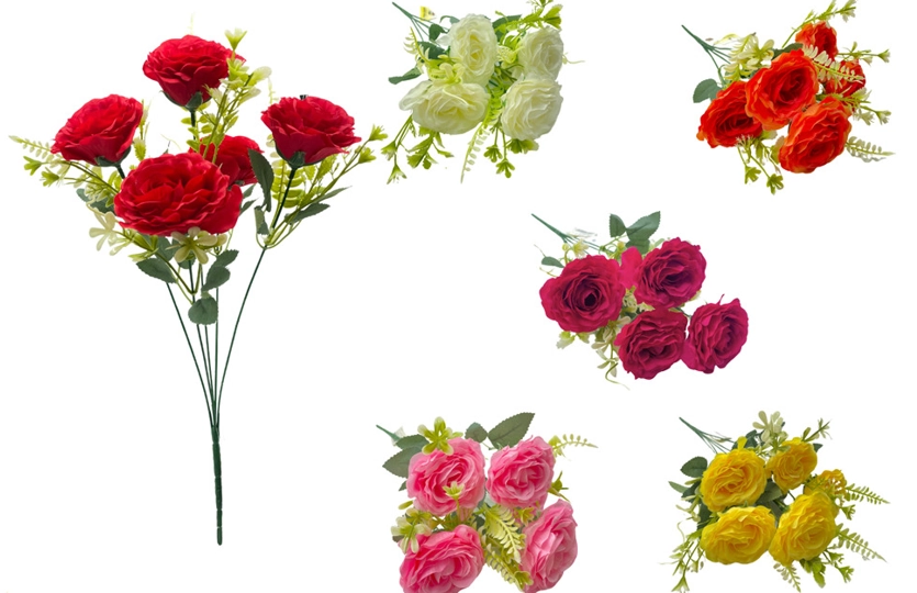 Buque Rosa Bela X5 43cm Bg305117v Bella Flor