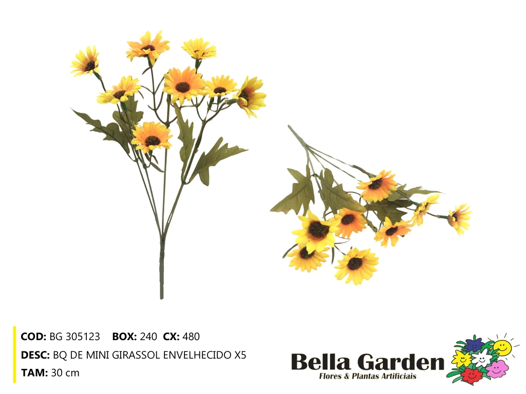 Buque Mini Girassol Env X5 Bg 305123 Bella Flor