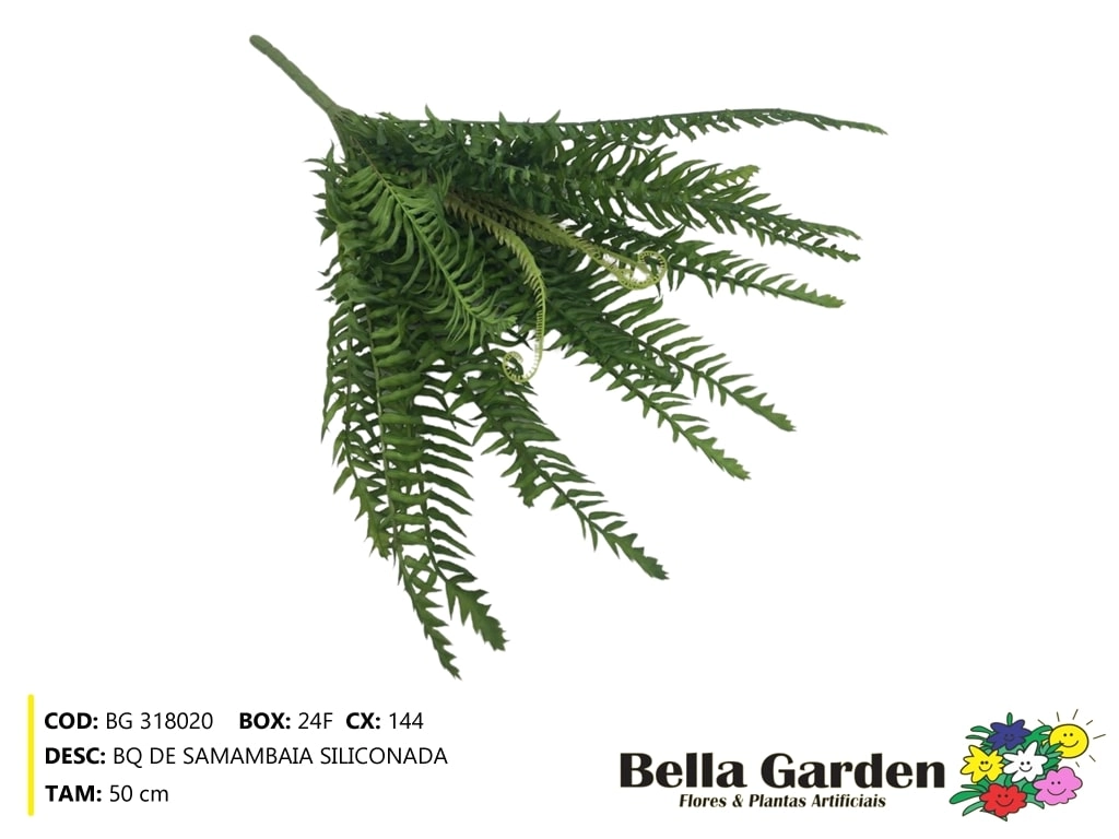 Buque Samambaia Siliconada Bg 318020 Bella Flor