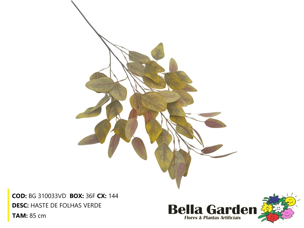 Haste Folhas Verde Bg 310033vd Bella Flor