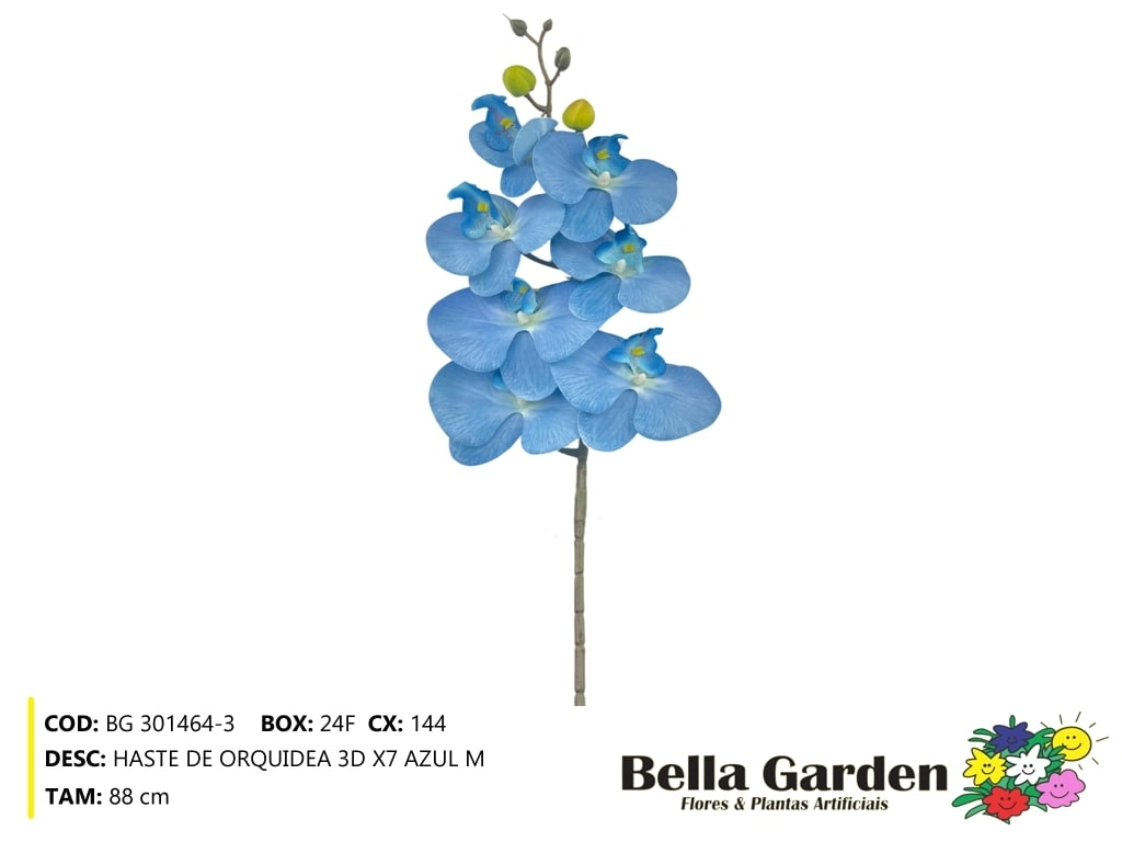 Haste Orquidea Azul 3d Bg 301464 3 Bella Flor