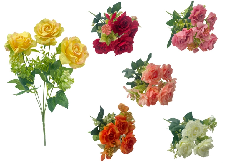 Buque Rosa X6 35cm Bg406042 Bella Flor