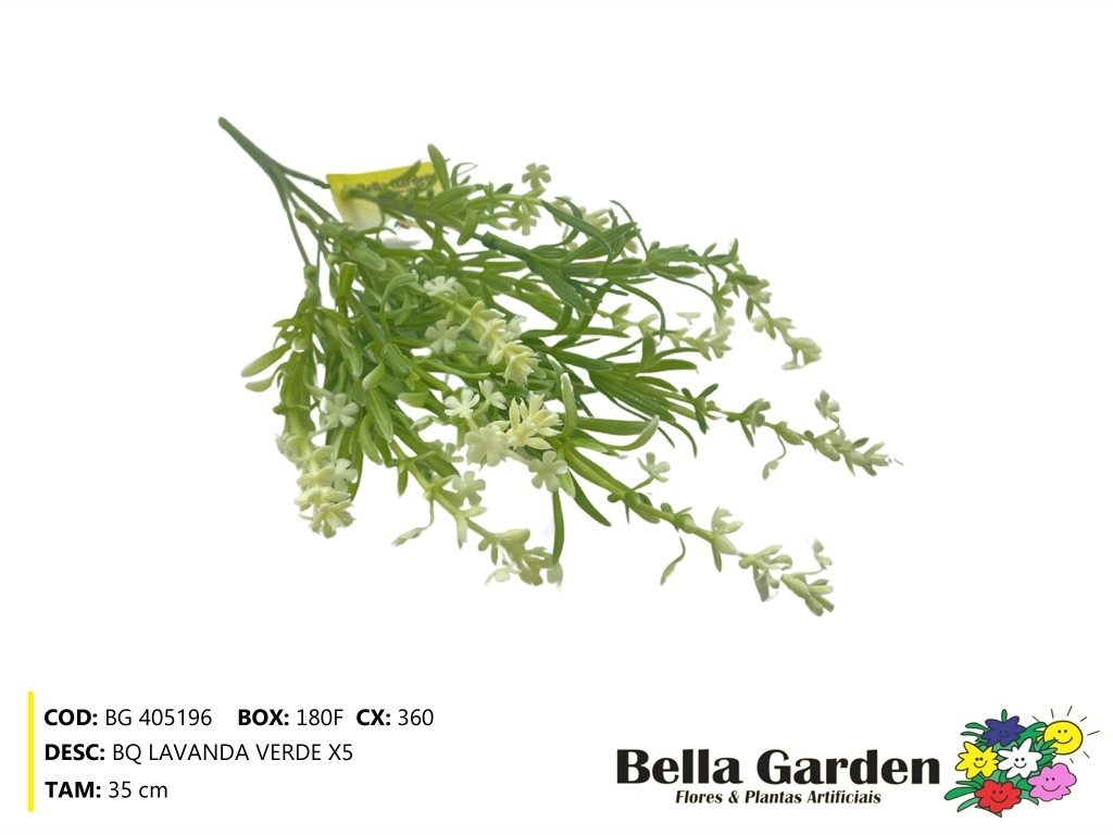 Buque Lavanda Verde X5 35cm Bg 405196 F.bella Flor