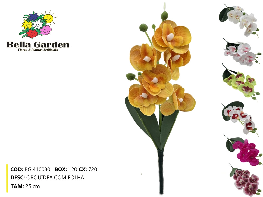 Orquidea Folha 25cm Bg 410080 F.bella Flor