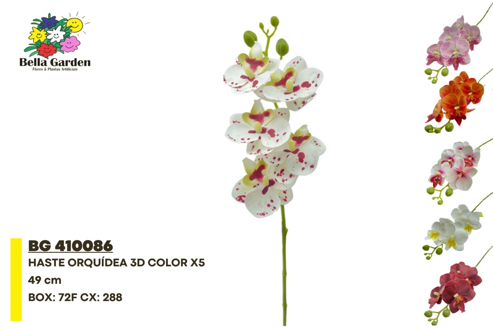 Flor Plast Haste Orquidea 3d