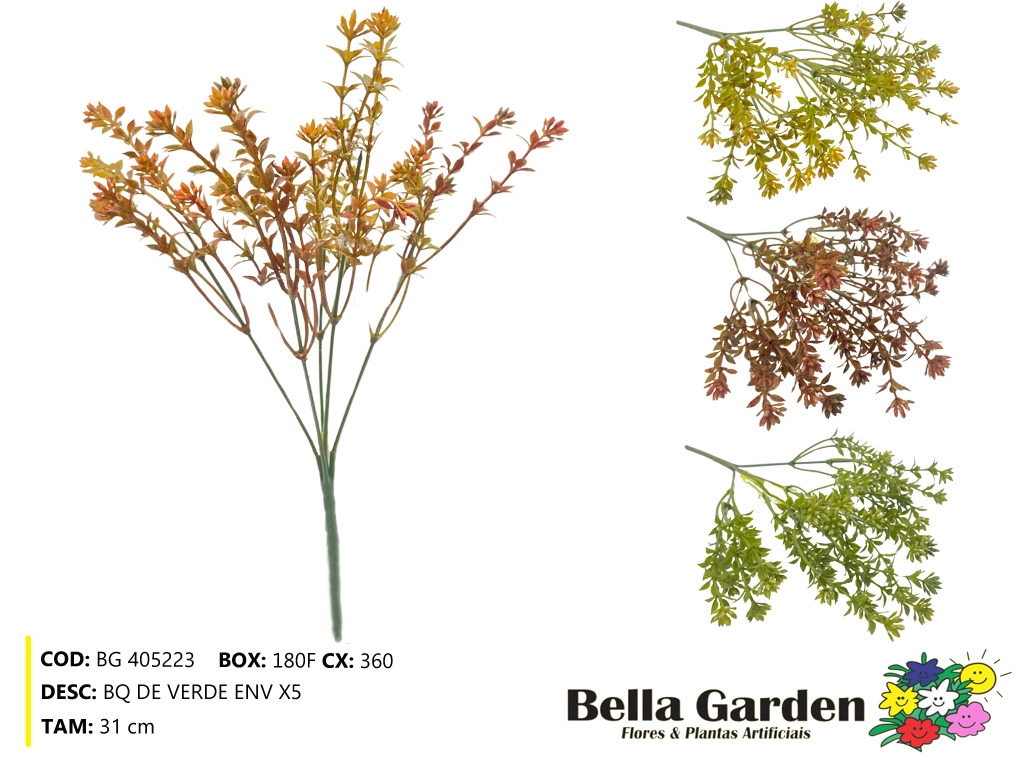 Buque Verde Env X5 31cm Bg 405223 F.bella Flor
