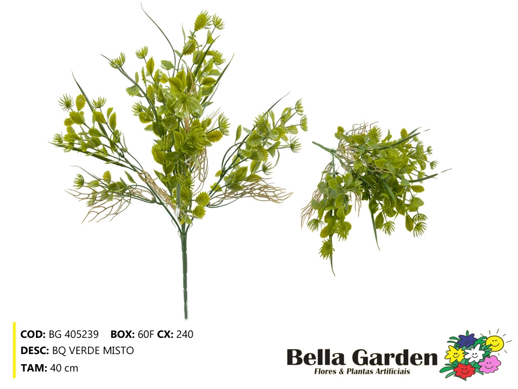 Buque Verde Misto 40cm Bg 405239 F.bella Flor
