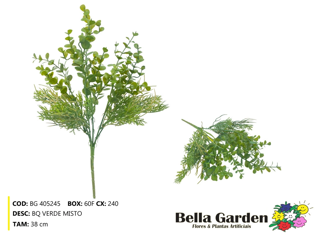 Buque Verde Misto 38cm Bg 405245 F.bella Flor