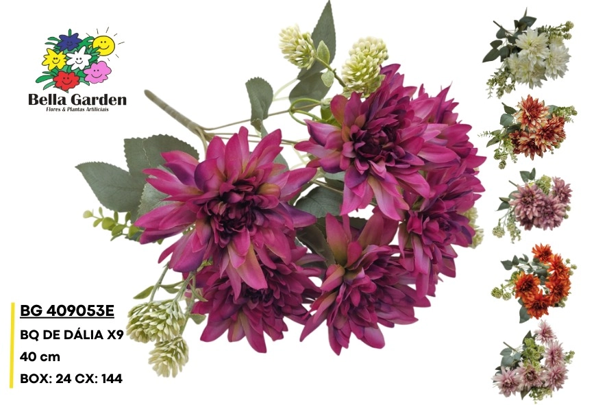 Buque Dalia X9 40cm Bg 409053e F.bella Flor