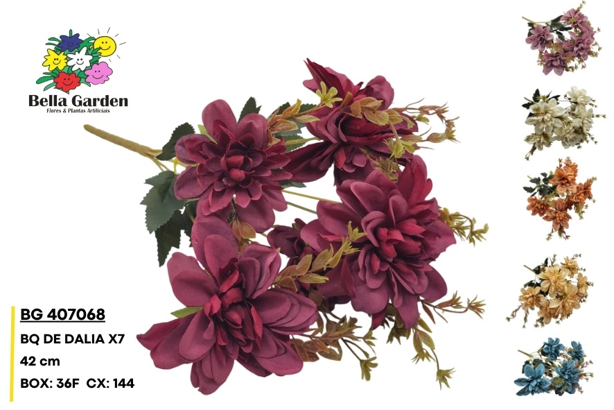 Buque Dalia X7 42cm Bg 407068 F.bella Flor