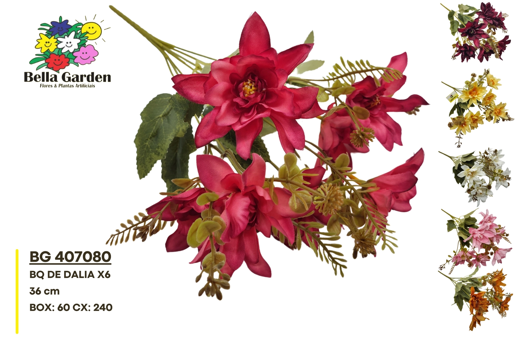 Buque Dalia X6 36cm Bg 407080 F.bella Flor