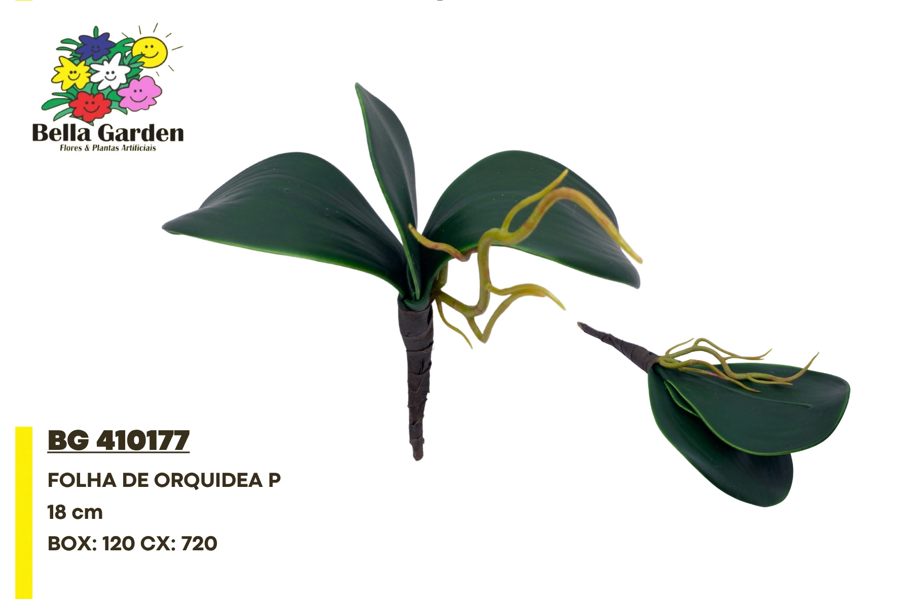Folha Orquidea P 18cm Bg 410177 F.bella Flor