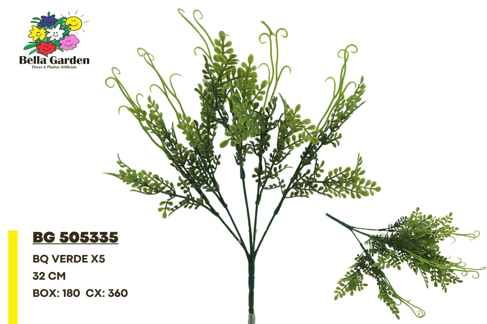 Buque Verde X5 32cm Bg 505335 F.bella Flor
