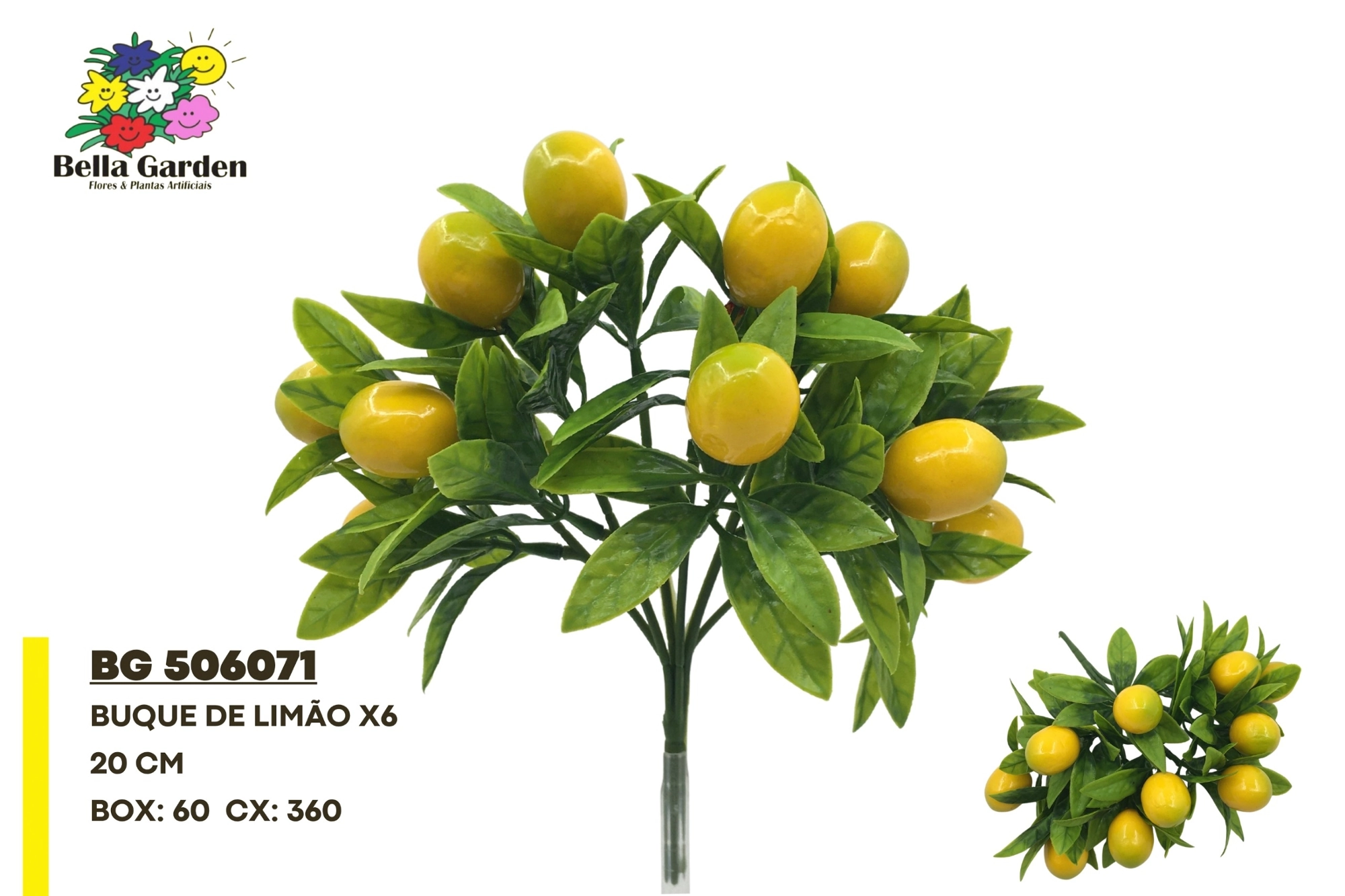 Buque Limao X6 20cm Bg506071 F.bella Flor