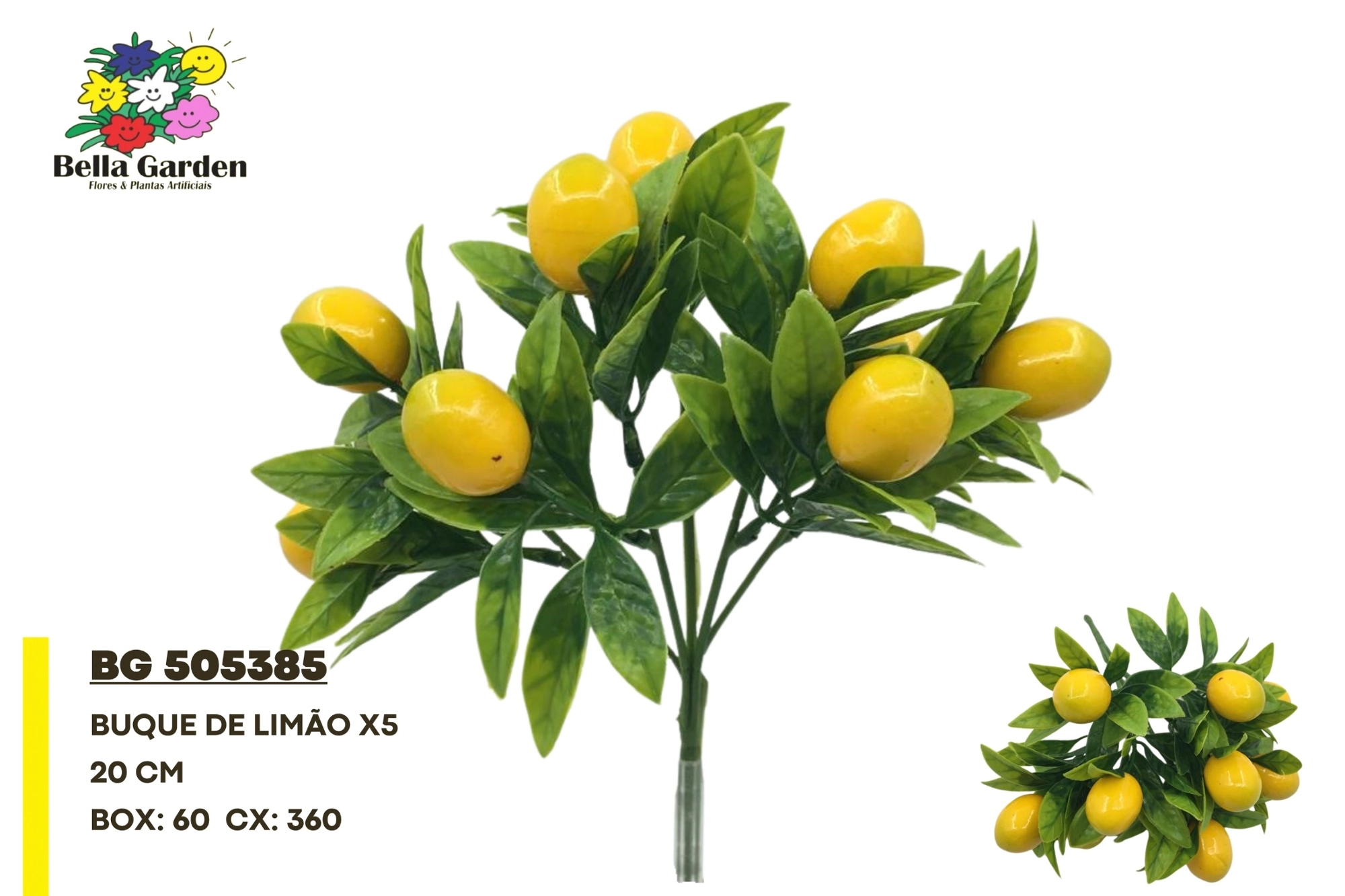 Buque Limao X5 20cm Bg505385 F.bella Flor