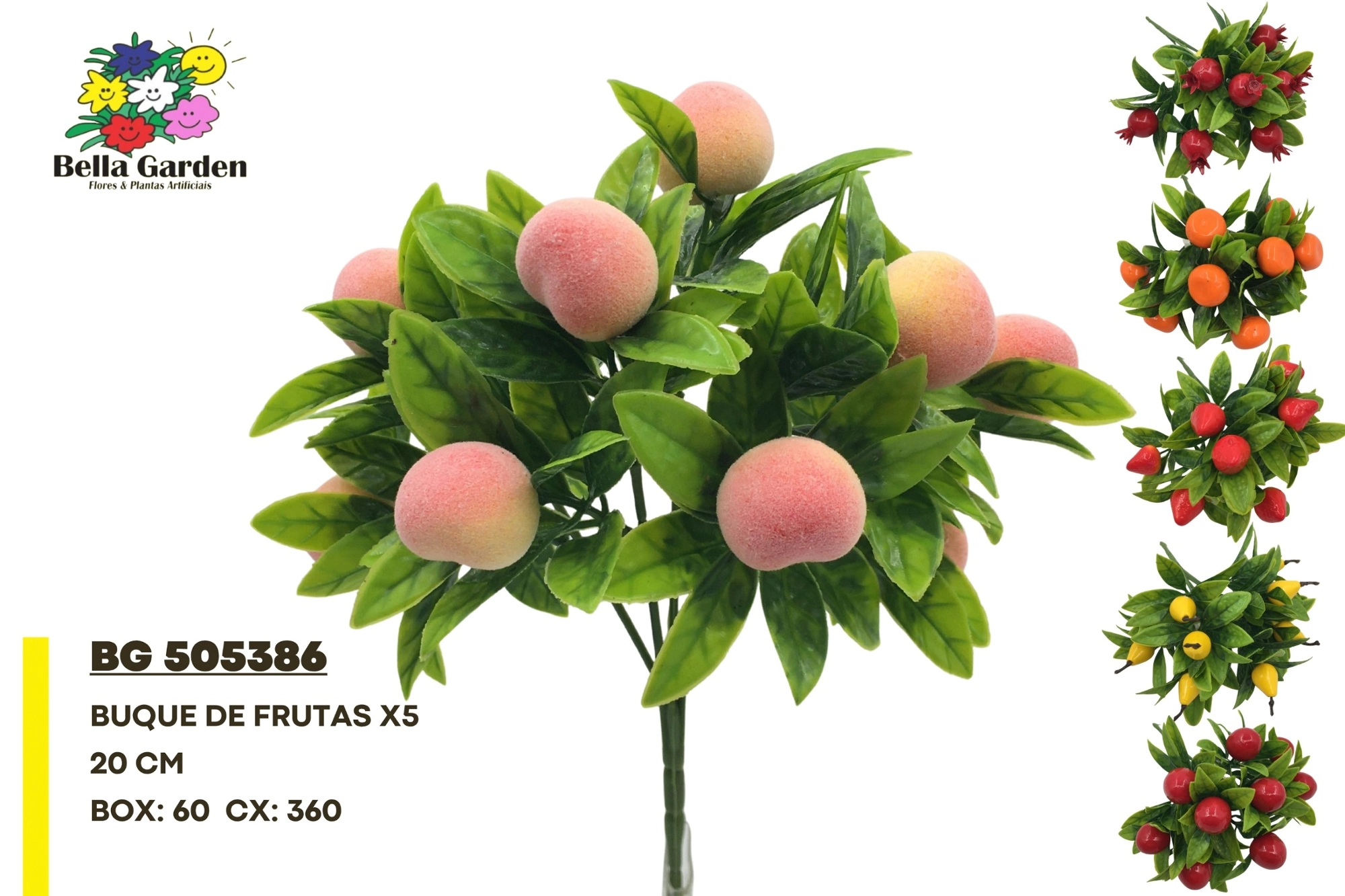 Buque Frutas X5 20cm Bg505386 F.bella Flor