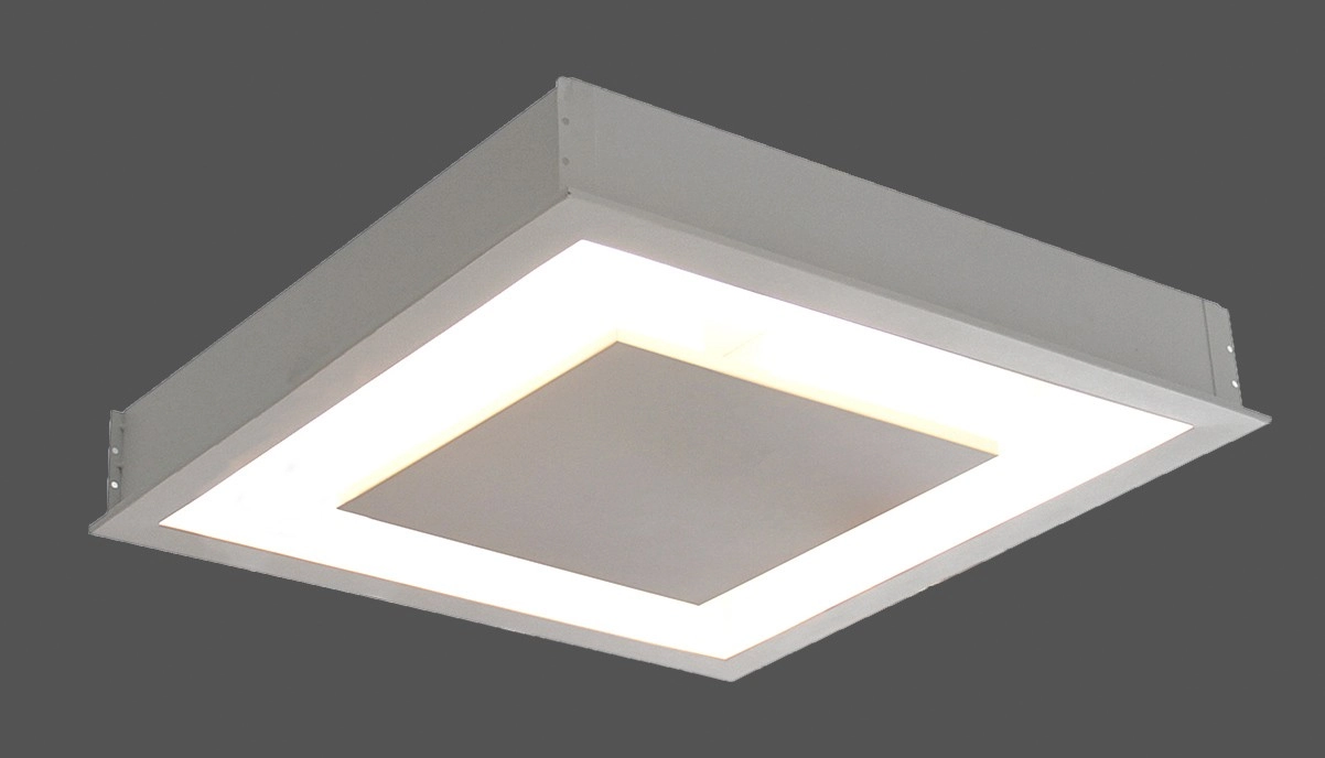 Plafon Luz Indireta Embutir Quadrado 4g9 40x40cm Real 201/40
