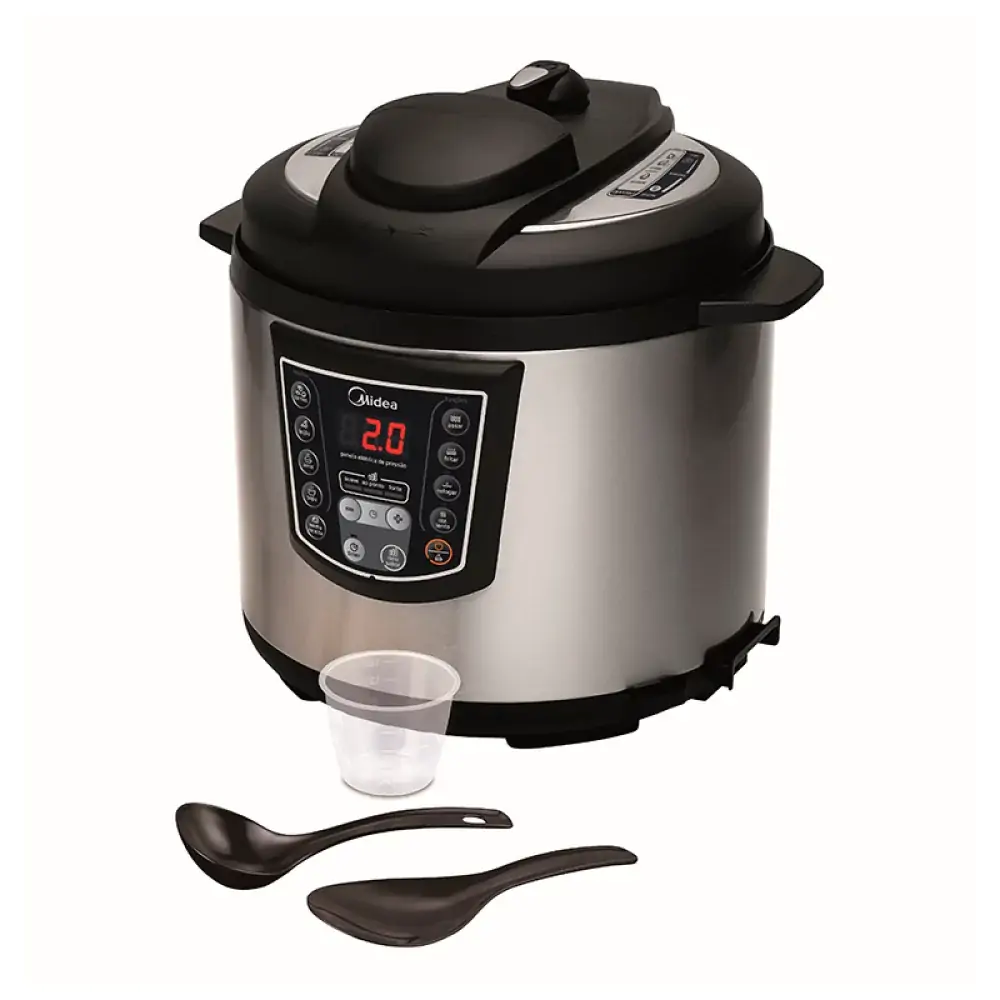 Panela Eletrica Pressao 6l Midea Ppa71 Inox/preto 110 Volts